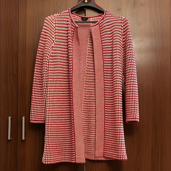 Talbots Red and White Patterned Jacket - Picture 1 of 8